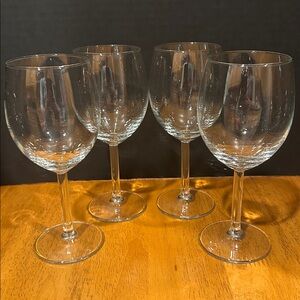 IKEA Clear Wine Glass Set. Medium Size Bells.